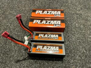 2x hpi plazma 14.8v 5100mah 40c lipo batterij pack met deans stekker als nieuw!