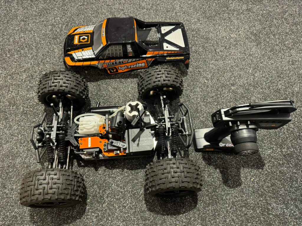 hpi bullet mt 3.0 4wd 1/10 nitro monster truck rtr 2.4ghz echt als nieuw!