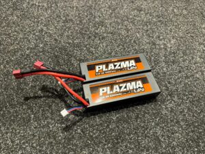 2x hpi plazma 7.4v 5300mah 40c 80c lipo battery pack echt als nieuw!