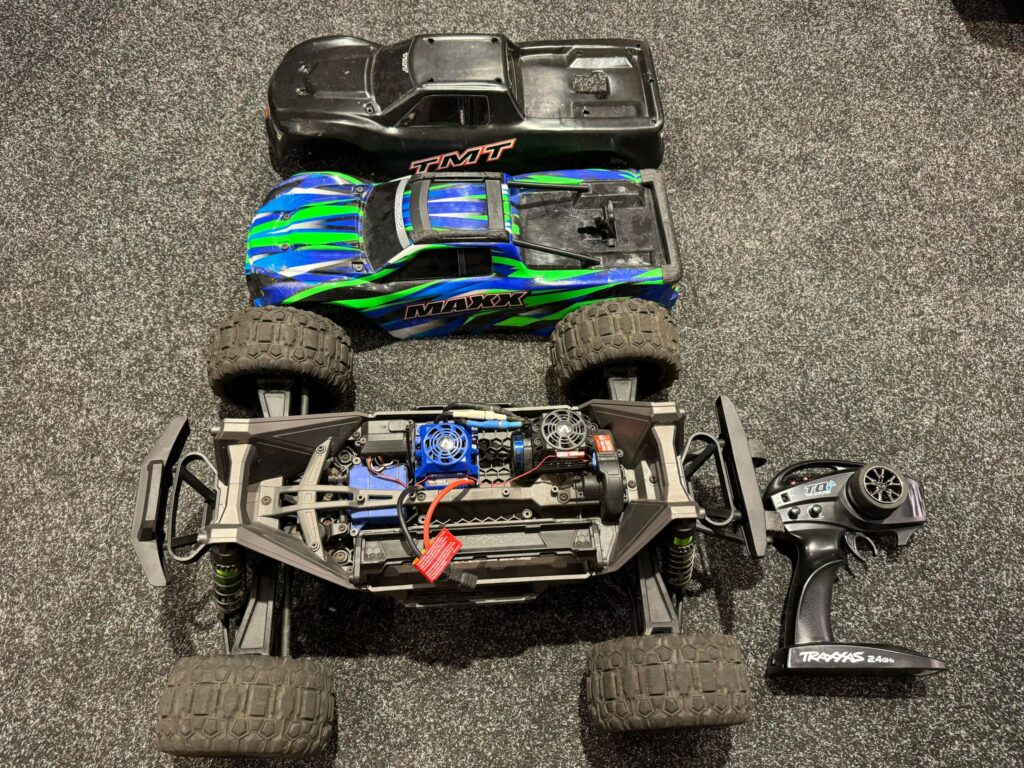 traxxas wide maxx v2 1/10 4s brushless monster truck tsm rtr in een prima staat met 2e body!