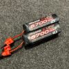 2x traxxas power cell lipo 6700 mah 14.8v 4s 25c lipo accu trx2890x (gebruikt maar in orde)!