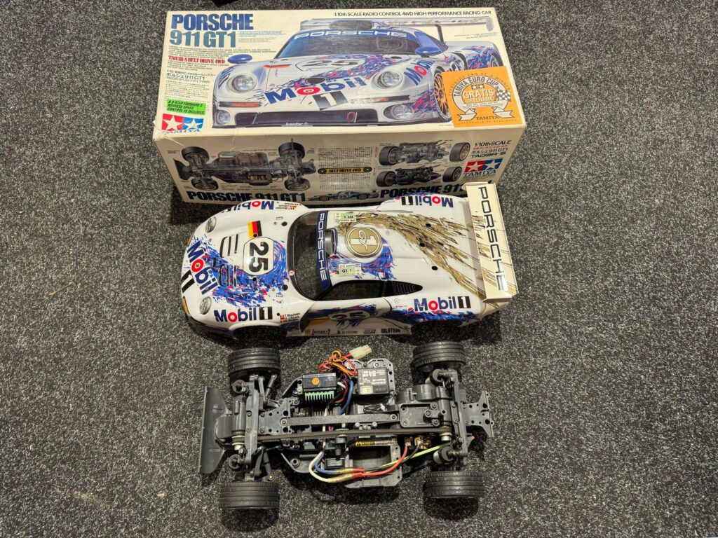 tamiya porsche 911 gt1 onroad rc auto (vintage model)!