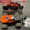 arrma 1/10 granite 4x2 boost mega 550 brushed monster truck rtr oranje in een zeer nette staat!