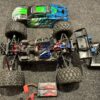 traxxas e revo 2 brushless monster truck rtr tsm 2.4ghz compleet met 2x traxxas 4000mah 3s lipo batterijen + wheelybar + voor en achter aluminium blokken+ coolingfan (opknapper)!