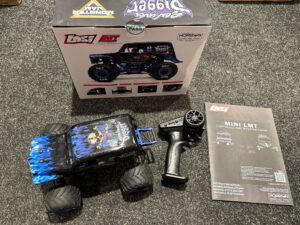 losi 1/18 mini lmt 4x4 brushed monster truck rtr sonu uva digger in een zeer nette staat!