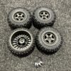 4x arrma senton 1/10 banden met velgen en meenemers 14mm echt als nieuw!