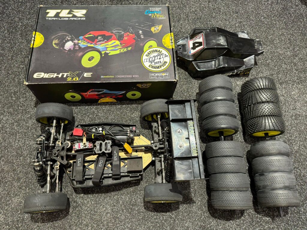 team losi racing 8ight x 2.0 met hobbywing brushless motor en regelaar + team corally servo en nog veel meer!