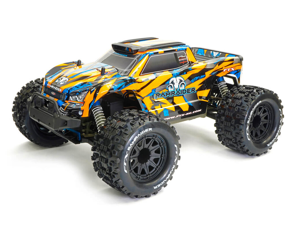 ftx ramraider 1/10 brushed monster truck rtr oranje/blauw