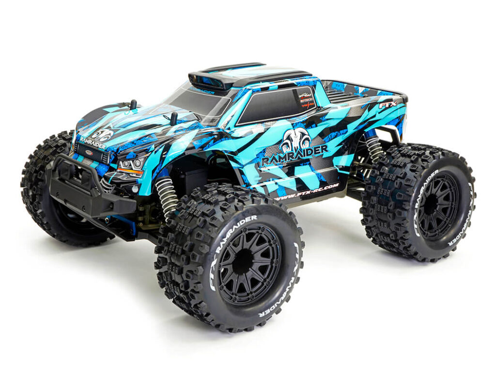 ftx ramraider 1/10 brushed monster truck rtr sky/blauw