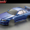 killerbody nissan skyline r34 195mm finished body blue