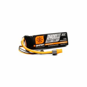spektrum 7.4v 2400mah 2s smart 30c lipo battery: ic3 connector
