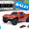 arrma 1/10 fury mega 550 2wd short course truck rtr rood (versie 2024/2025) met accu en lader