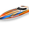 traxxas disruptor 4s high performance brushless boat 65 km/h oranje zonder accu en lader