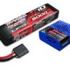 traxxas battery/charger completer pack (includes #2985 charger (1), trx2872x 5000mah 11.1v 3 cell 25c lipo id® battery (1)) trx2985 3s