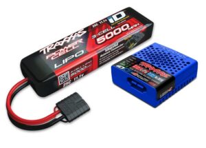 traxxas battery/charger completer pack (includes #2985 charger (1), trx2872x 5000mah 11.1v 3 cell 25c lipo id® battery (1)) trx2985 3s