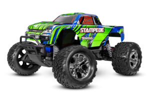 traxxas stampede 1/10 2wd electro brushed monster truck hd rtr groen inclusief traxxas power pack en usb c lader (versie 2024)