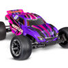 traxxas rustler 1/10 2wd electro brushed truggy hd rtr roze inclusief traxxas power pack en usb c lader (versie 2024)