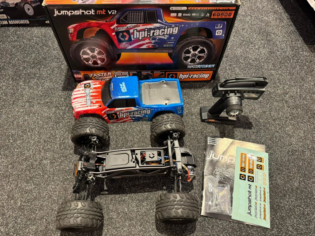 hpi jumpshot mt v2 1/10 2wd brushed monster truck rtr 2.4ghz in een prima staat met garantie!