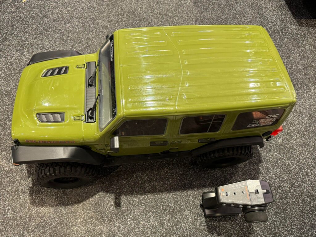 axial 1/6 scx6 jeep jlu wrangler 4wd rock crawler rtr groen echt als nieuw in een top staat!