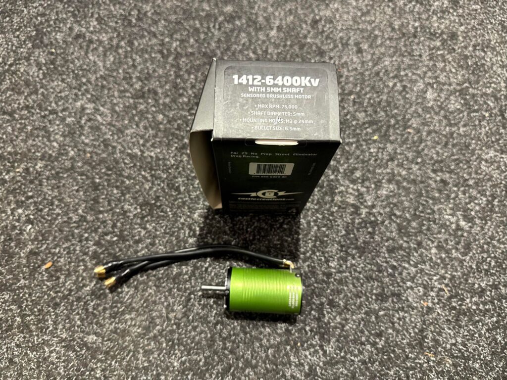 castle creations brushless motor 1412 6400kv 4 pole sensored in een prima staat!