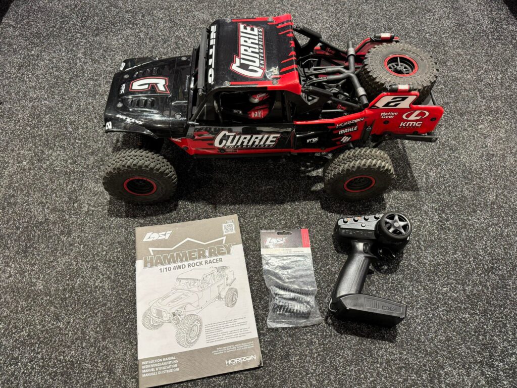 losi 1/10 hammer rey u4 4wd rock racer brushless rtr met smart en avc in een prima staat met garantie!