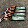 4x gens ace 5000mah 3s 60c lipo batterijen met ec 5 stekker in een top staat!