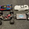 traxxas rustler 4x4 vxl brushless stadium truck rtr tsm 2.4ghz + 2e body + traxxas led set (gebruikt maar in orde)!