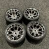 4x sweep rc crusher road belted wielen 17mm zilver helemaal nieuw!