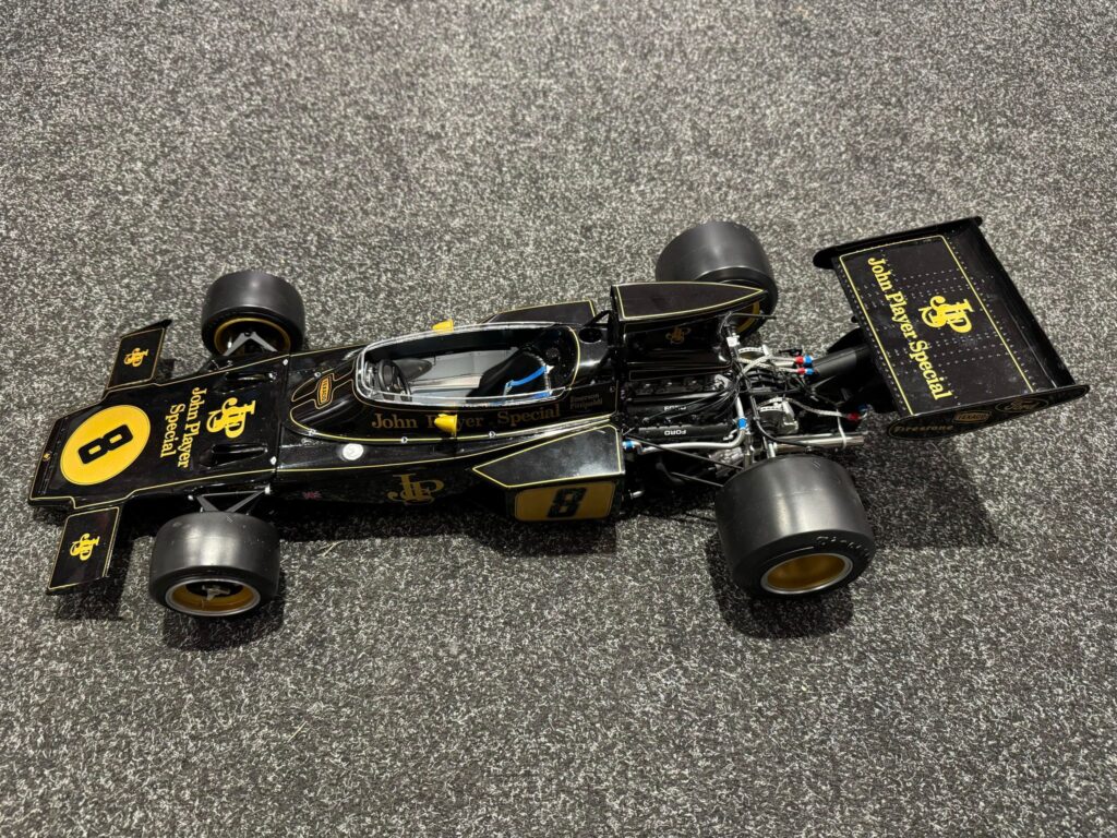 pocher lotus 72d 1972 british gp 1/8 compleet gebouwd als nieuw!