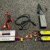 lipo balance charger met voeding en 2x 2200mah 3s lipo batterijen (ideaal voor rc vliegtuigen / rc helikopters) gebruikt!