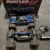 traxxas rustler 4x4 ultimate vxl brushless stadium truck rtr tsm 2.4ghz blauw (60 minuten jong) als nieuw!