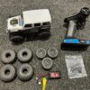 axial 1/24 scx24 2019 jeep wrangler jlu crc rock crawler 4wd white rtr + tuning onderdelen en velgen + extra sets banden!