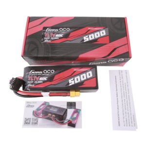 gens ace g tech 5000mah 11.1v 60c 3s1p short size lipo batterij met xt60 stekker