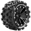 louise rc st mcross 1 10 stadium truck tire set mounted sport black 2.8 wheels 1/2 offset hex 12mm l t3272sbh