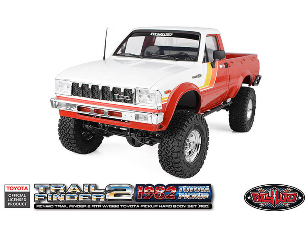 rc4wd trail finder2 rtr with 1982 toyota pickup hard body red