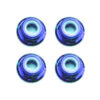 fastrax m3 blue flanged locknuts 4pc