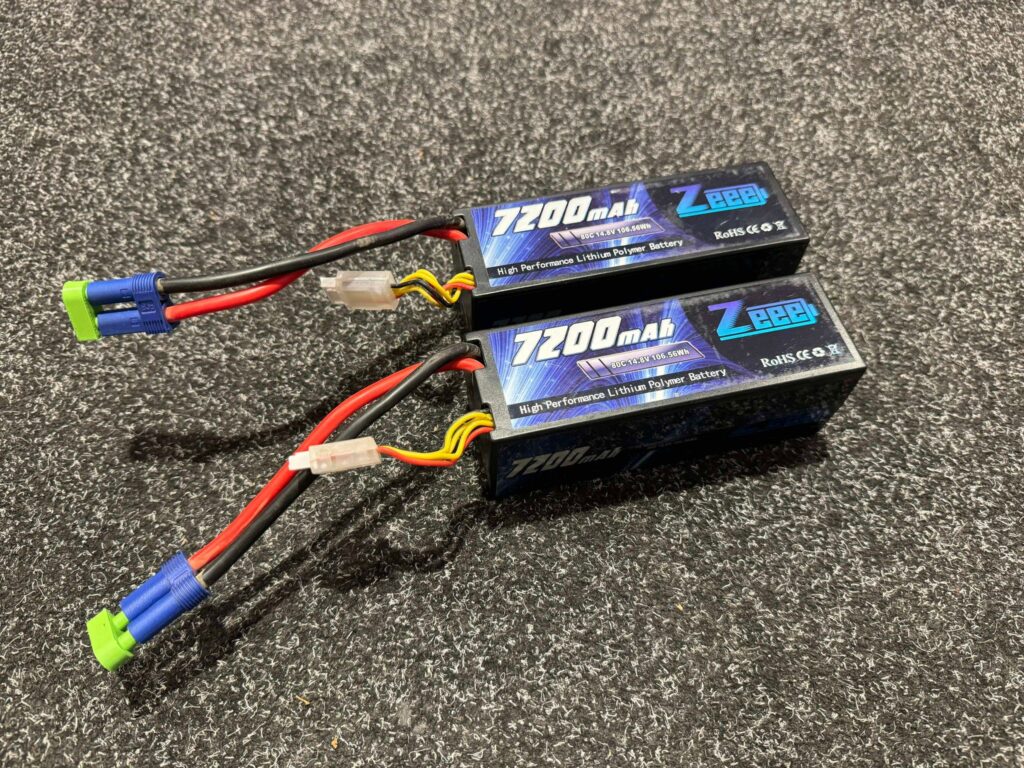 2x zeee 4s lipo batterij 14.8v 80c 7200 mah in een nette staat!