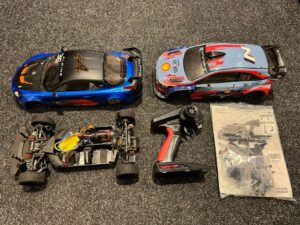 kyosho onroad 4wd rc auto met 2e body en zender in een nette staat!