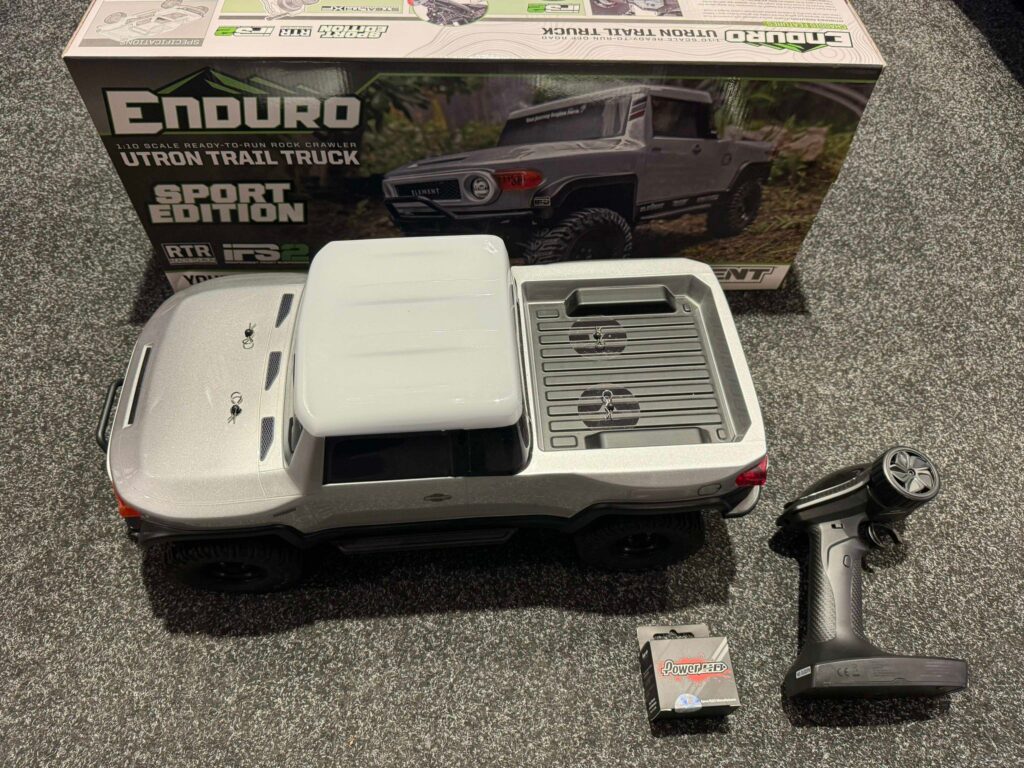 element rc enduro utron se trail truck rtr zilver met power hd metalen tandwielen servo echt in een top staat!