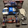 traxxas slash 2wd vxl 1/10 short course truck rtr met complete aluminium tuning set (chassis / dempers / draagarmen)!