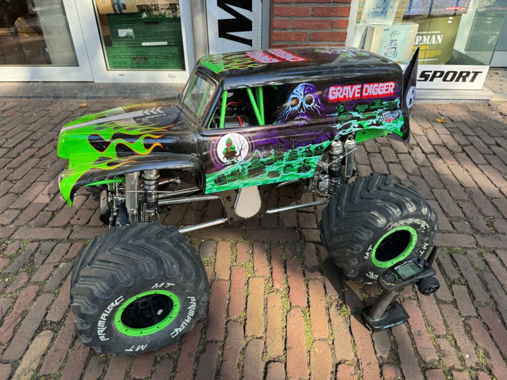 primal rc 1/5 scale grave digger monster truck rtr v3 (gebruikt)