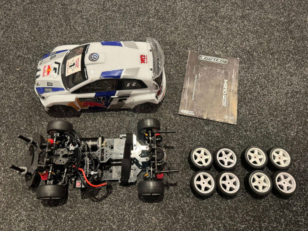 tamiya m210 fwd carten rc auto met brushless motor en regelaar in een nette staat!