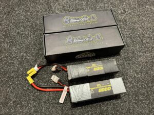 2x gens ace bashing series 8000mah 14.8v 100c 4s2p lipo batterij ec5 stekker (gebruikt) maar in orde!