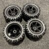 4x traxxas 1/8 talion ext banden met velgen echt als nieuw (1)!