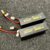 2x gens ace bashing series 8000mah 14.8v 100c 4s2p lipo batterij ec5 stekker (gebruikt maar in orde)!