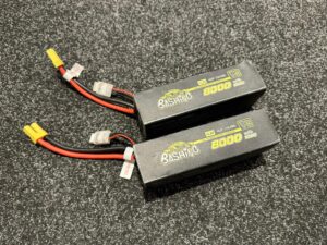 2x gens ace bashing series 8000mah 14.8v 100c 4s2p lipo batterij ec5 stekker (gebruikt maar in orde)!