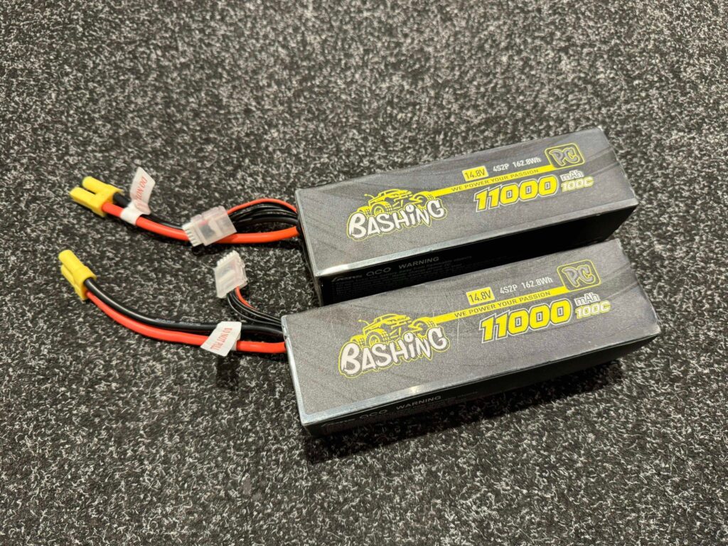 2x gens ace bashing series 11000mah 14.8v 100c 4s2p lipo batterij ec5 stekker (gebruikt maar in orde)!