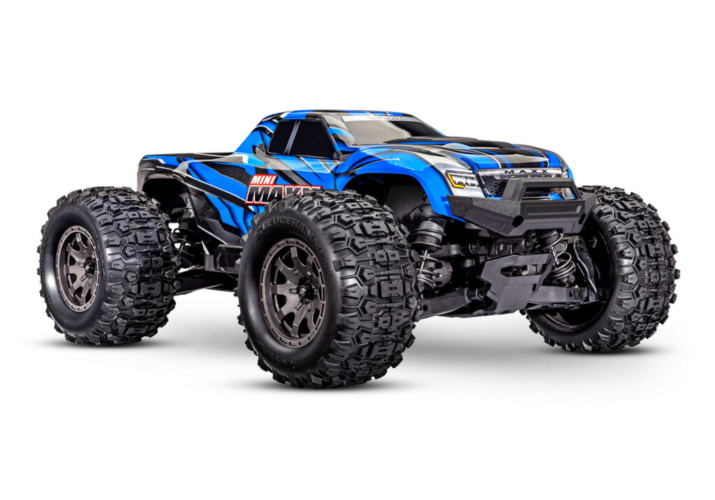 traxxas mini maxx bl 2s monster truck rtr blauw inclusief traxxas 3500mah 2s lipo accu en usb c lader