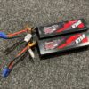 2x gens ace 6750mah 14.8v 60c 120c 4s2p lipo batterij ec 5 (traxxas x maxx 8s / traxxas xrt 8s) echt als nieuw!