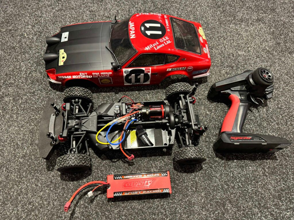 kyosho fazer rally fz02 r datsun 240z 1971 rtr echt als nieuw (1 week jong)!